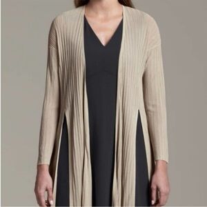 MM Lafleur Graham Sheer Ribbed Cardigan In Birch Size Medium